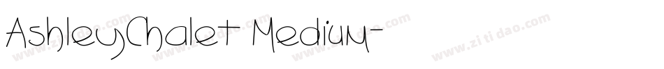 AshleyChalet Medium字体转换